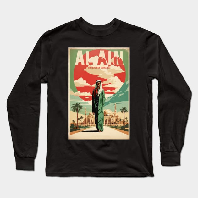 Al Ain United Arab Emirates Vintage Travel Tourism Long Sleeve T-Shirt by TravelersGems